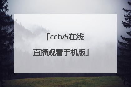 「cctv5在线直播观看手机版」cctv5在线直播观看手机版高清